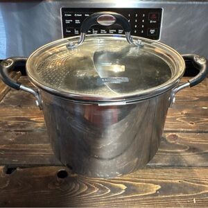Used Tramontina Tri-Ply Clad 6 Qt. Stainless Steel Stock Pot
